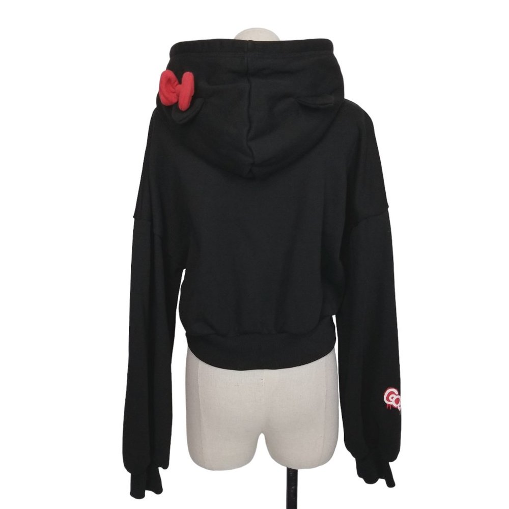 Hello Kitty and Friends x Forever 21 Crop Hoodie Black Sz Medium - Picture 5 of 10